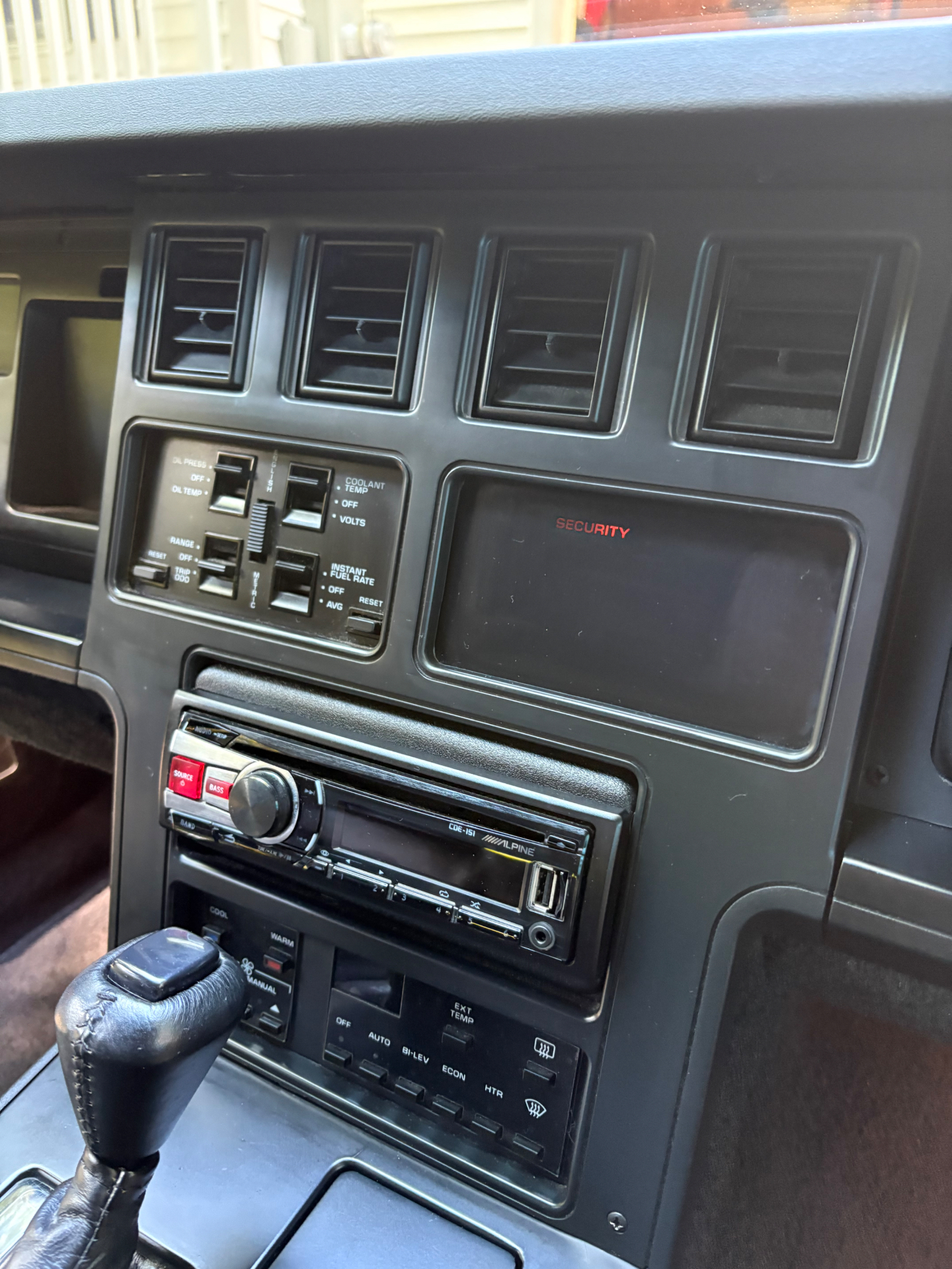 Corvette center console and dashboard vents restored to a like-new finish